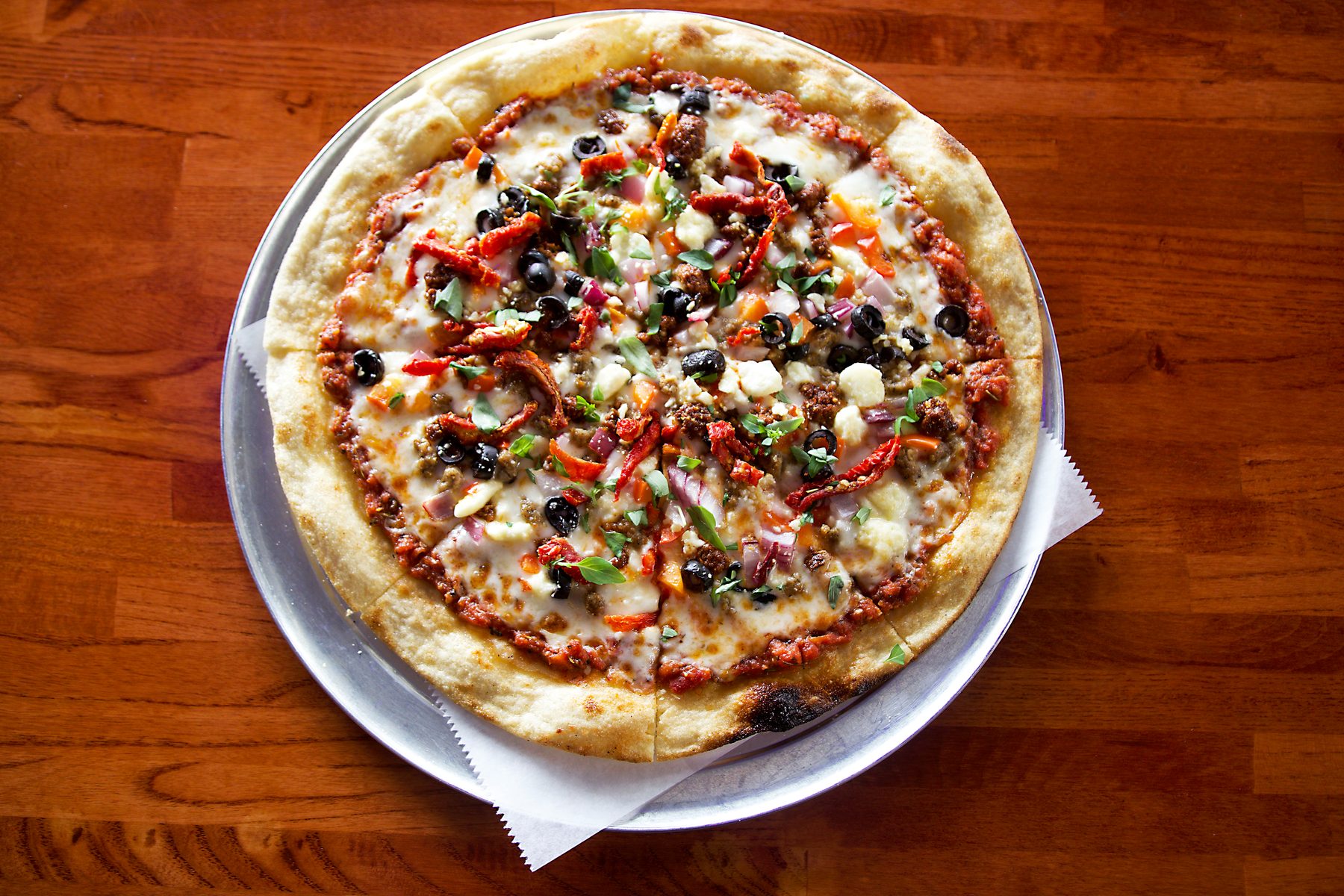 Black-Type Brewing specialty pizza